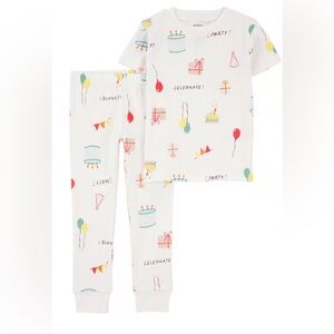 NWOT Toddler Carter's 2-pc. Birthday Snug-Fit Cotton Pajamas 5T